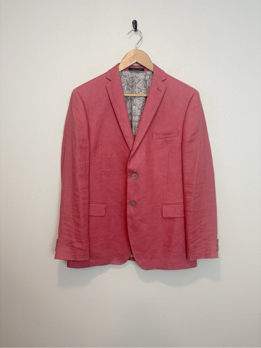 Ralph Lauren Boy’s Coral Linen Blazer Two Button Size 20R